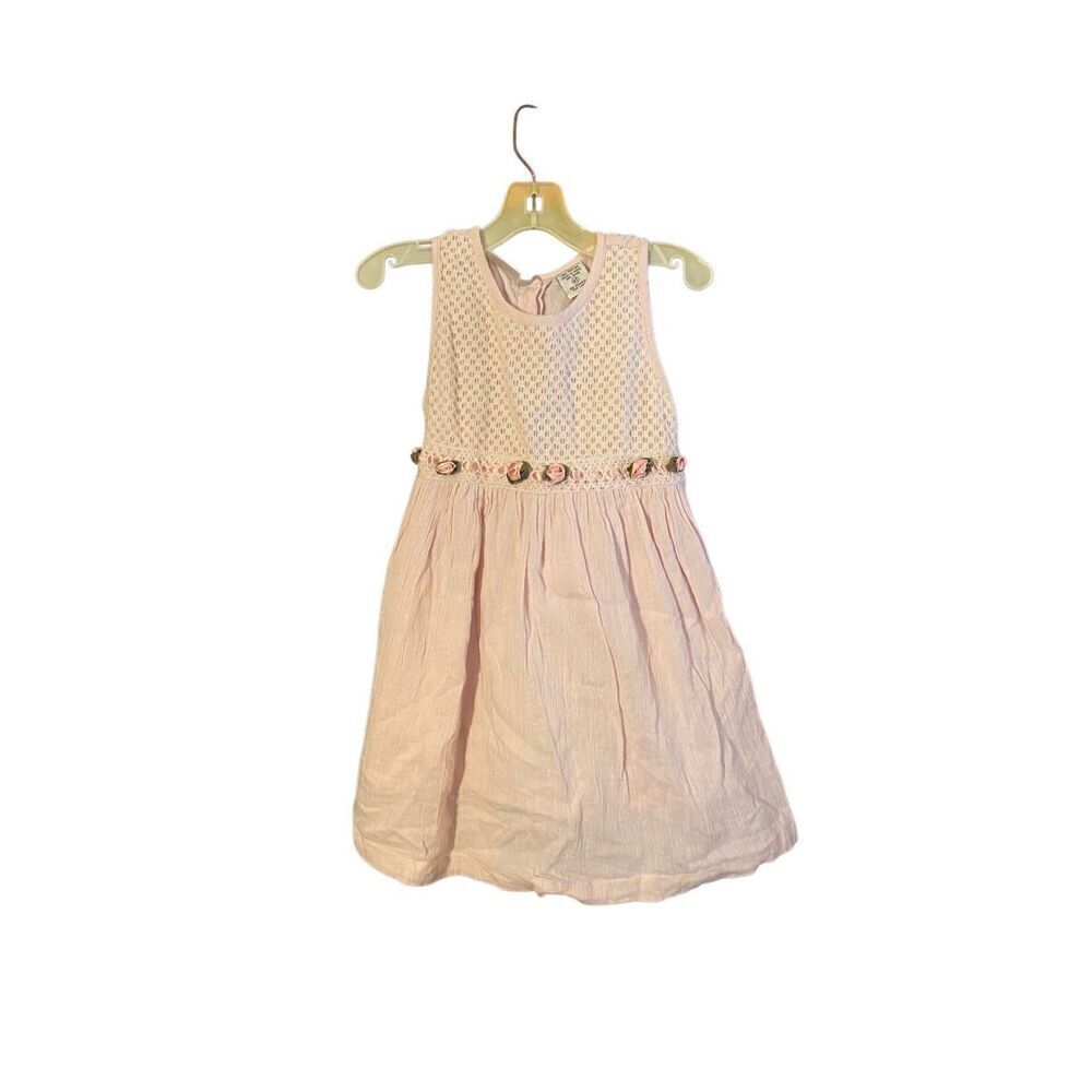 Badge toddler girls, pink rose, detail dress size 40